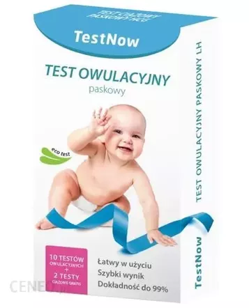 Test owulacyjny LH TestNow 10 testów owulacyjnych + 2 testy ciążowe