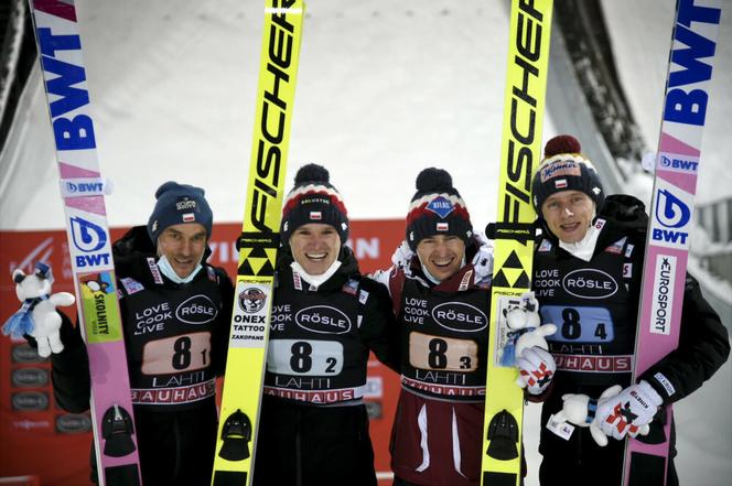 Andrzej Stękała, Piotr Żyła, Kamil Stoch, Dawid Kubacki