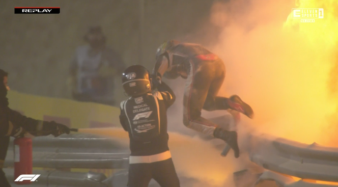 Potworny wypadek F1, Romain Grosjean