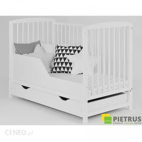 Pietrus Białe łóżeczko-tapczanik Kacper z szufladą i barierką 120x60 cm