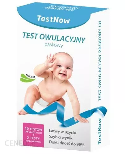 Test owulacyjny LH TestNow 10 testów owulacyjnych + 2 testy ciążowe