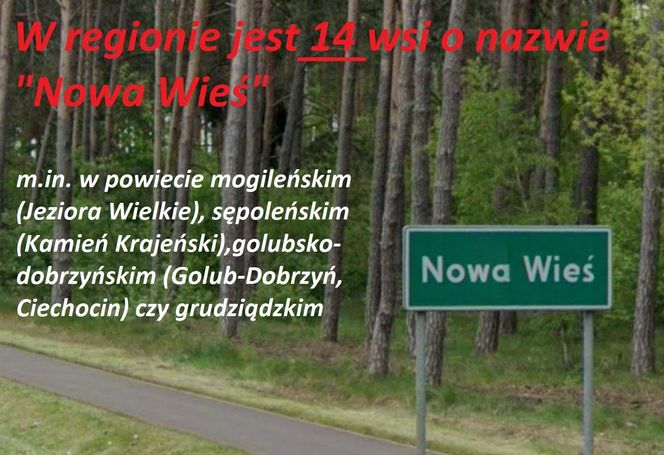 Najpopularniejsze nazwy wsi w Kujawsko-Pomorskiem