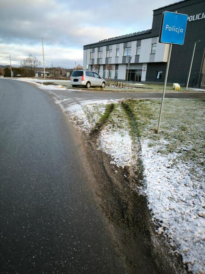 Pirat drogowy urwał koło przed komendą i uciekł. Nie zgadniesz, gdzie się schował