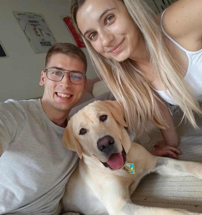 Kamil Semeniuk z żoną Katarzyną