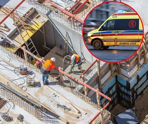 Wypadek na budowie Pracownik runął z dachu na beton!