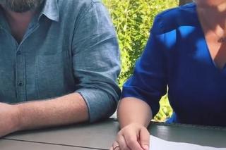 Przyjaciółki 24. sezon na planie. Anka (Magdalena Stużyńska), Paweł (Bartłomiej Kasprzykowski)