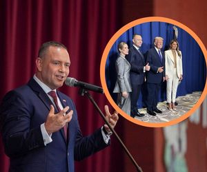 Para prezydencka na przyjęciu u Trumpów. Marta Nawrocka zachwyca błyszczącą stylizacją