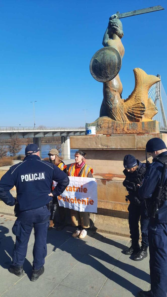Akcja aktywistów klimatycznych w Warszawie 