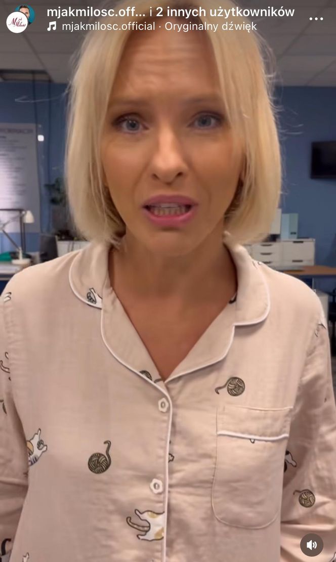 M jak miłość. Dorota (Iwona Rejzner) na planie