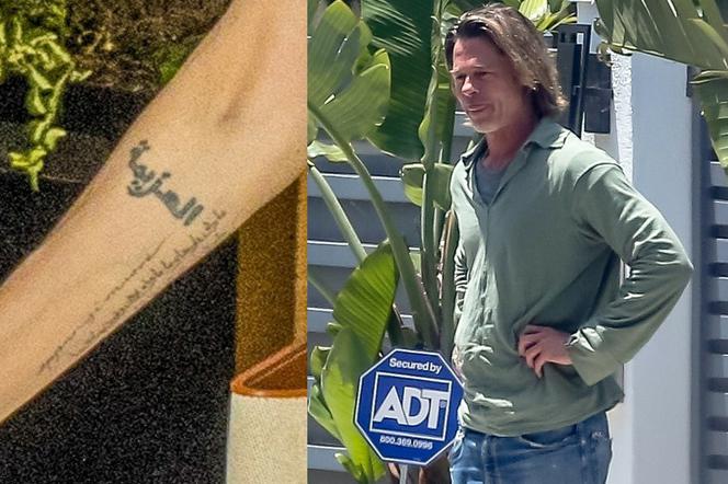 Angelina Jolie i jej tatuaż oraz Brad Pitt