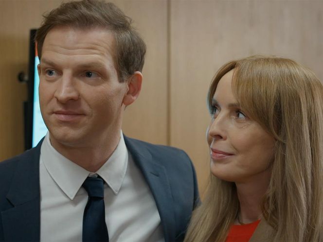 Barwy szczęścia, odcinek 3200: Łukasz (Michał Rolnicki), Agnieszka (Katarzyna Tlałka)