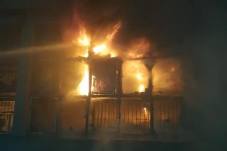 Ogromny pożar zakładu stolarskiego w Głuszynie