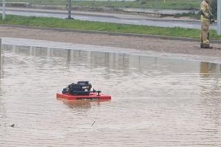 Zalanie parkingu w Czaplinku