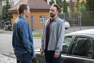 Pierwsza miłość odc. 3950. Arek (Dariusz Wieteska), Janek (Maciej Mikołajczyk)