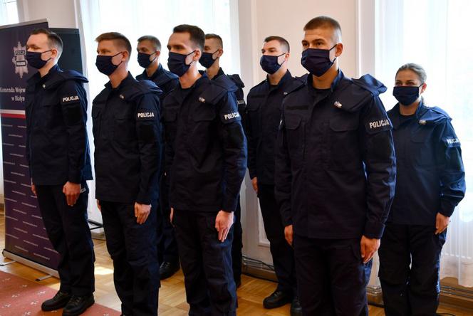 Podlaska policja ma nowych funkcjonariuszy. Złożyli uroczyste ślubowanie [ZDJĘCIA]