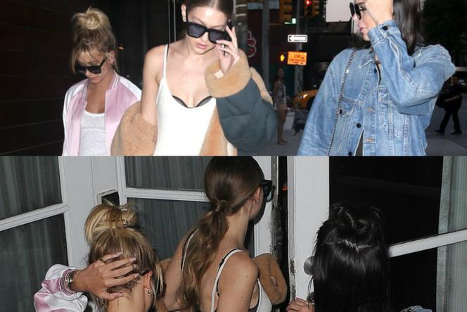 Hailey Baldwin, Gigi Hadid i Kendall Jenner w Nowym Jorku