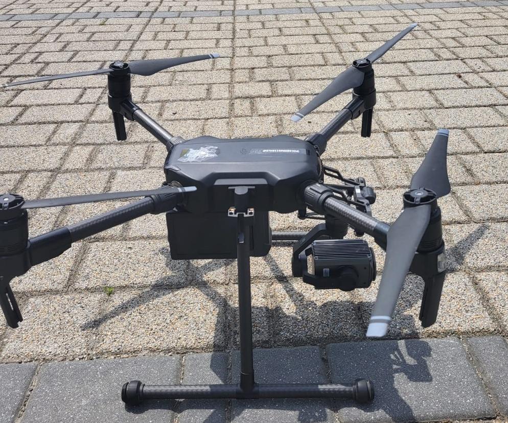 Policyjny dron znowu w akcji nad ulicami Nowego Sącza