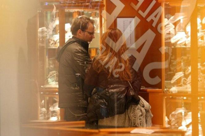 Maciej Stuhr na zakupach z żoną