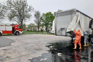 Wyciek chemikaliów na stacji benzynowej