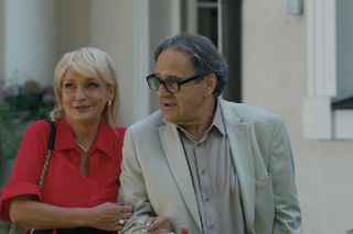 Barwy szczęścia, odcinek 3124. Małgorzata (Adrianna Biedrzyńska), Jerzy (Bronisław Wrocławski)