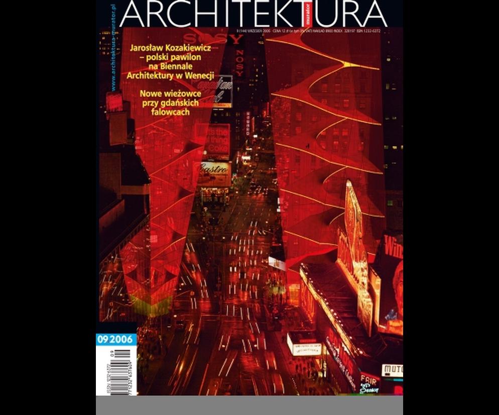 Okładka Miesięcznik Architektura 09/2006
