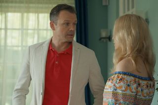 Barwy szczęścia, odcinek 3093. Bruno (Lesław Żurek), Karolina (Marta Dąbrowska)