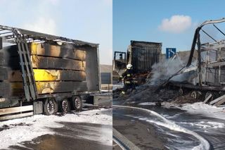 Wypadek i pożar na A4