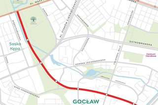 Tramwaj na Gocław w Warszawie – mapa