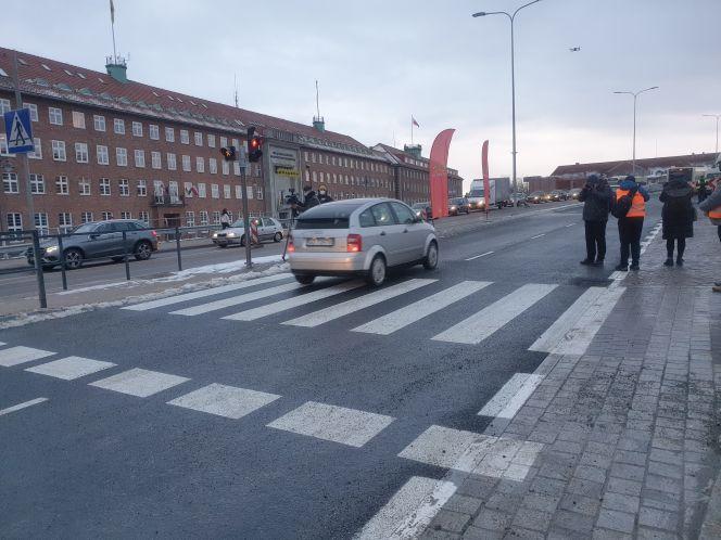Otwarcie drugiej jezdni wiaduktu Biskupia Górka w Gdańsku 29.01.2021 r.