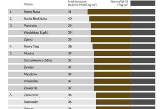 Polski Alarm Smogowy 2022. Ranking zanieczyszczonych miast