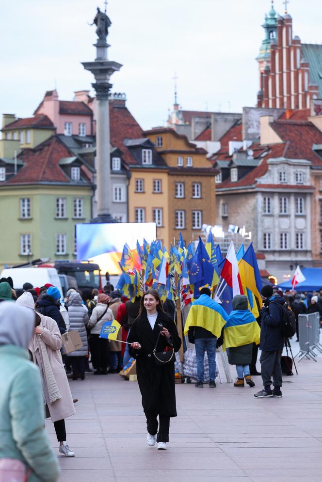 Wystąpienie Wołodymyra Zełenskiego na Zamku Królewskim w Warszawie