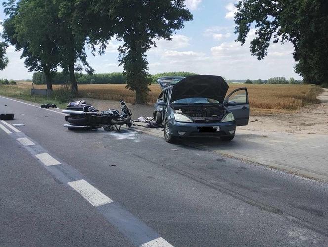 W wypadku w powiecie łosickim ucierpieli kierowca i pasażerka motocykla