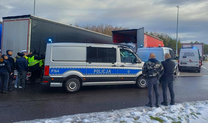 Na miejsce przyjechała policja i straż graniczna