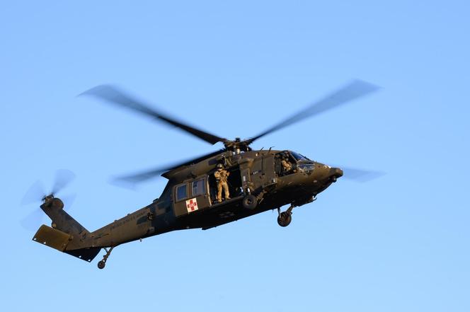 Black Hawk na lądowisku SOR w Poznaniu