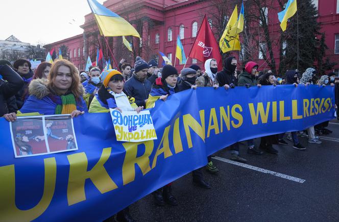 Demonstracje w Kijowie przeciw wojnie 