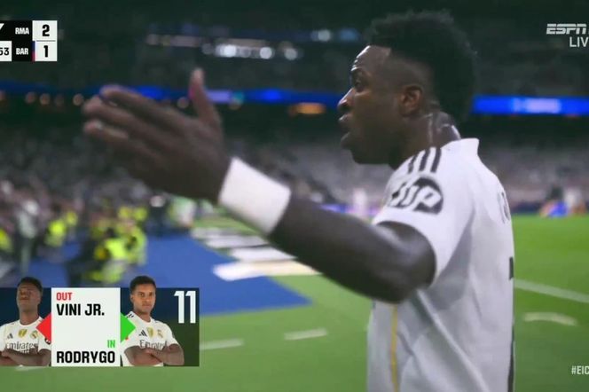 Skandaliczne zachowanie Viniciusa po zmianie w El Clasico! Internet zapłonął