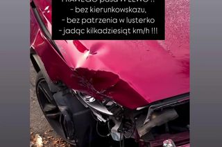 Karolina Pajączkowska miała wypadek przez policjanta! Auto skasowane!