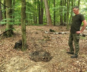 Stara młocarnia znaleziona na terenie Nadleśnictwa Lubaczów