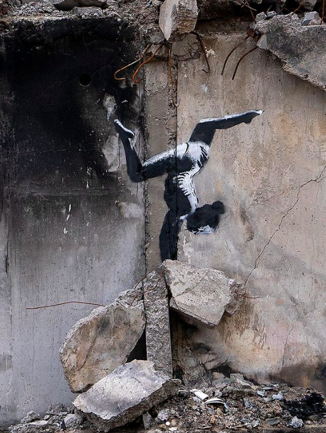 Mural Banksy'ego w Borodziance