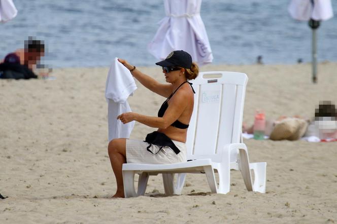  Ewa Skibińska na plaży w Sopocie