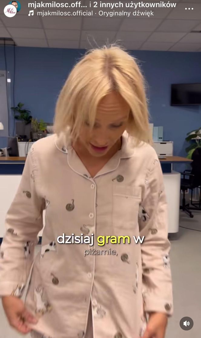 M jak miłość. Dorota (Iwona Rejzner) na planie