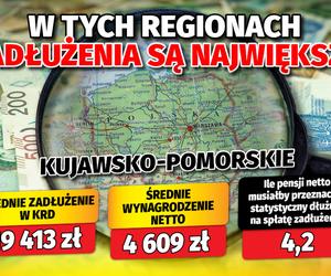 W tych regionach zadłużenia są największe