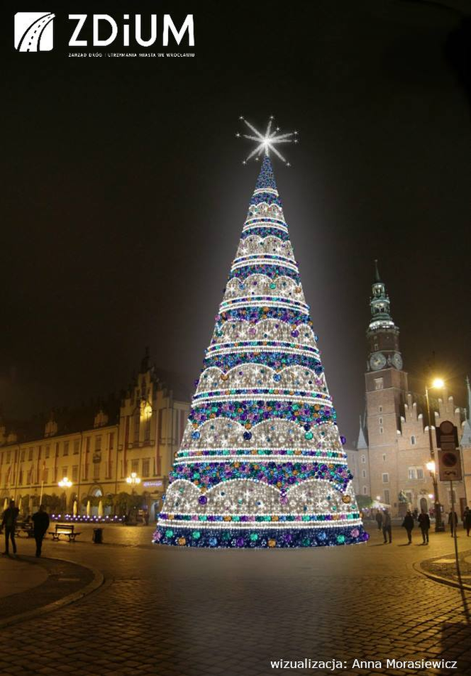 Choinka na wrocławskim rynku