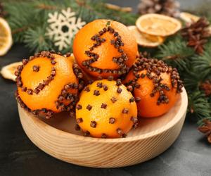 Ozdoby świąteczne z pomarańczy 