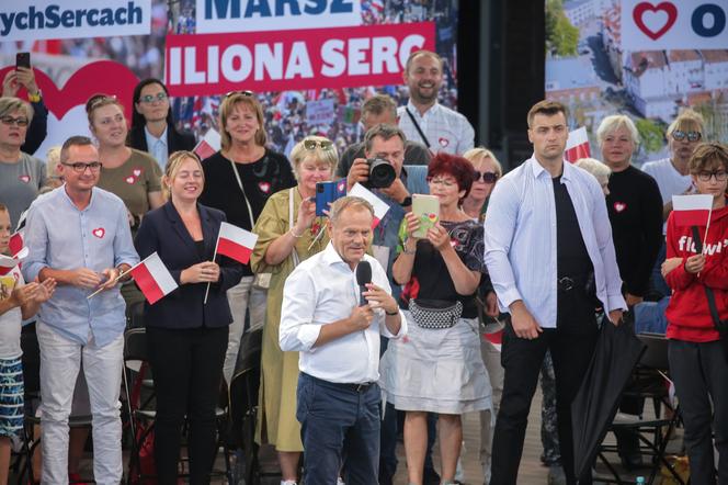 Donald Tusk w Amfiteatrze w Ostródzie