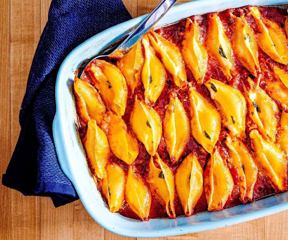 muszle makaronowe z kurkami