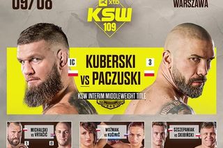 KSW 109: Karta walk. Kto walczy na gali Kuberski - Paczuski dzisiaj 9.08.2025? [KOLEJNOŚĆ WALK]