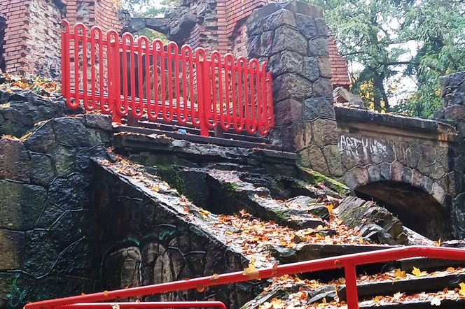 Porządkowanie terenu wokół wieży Quistorpa