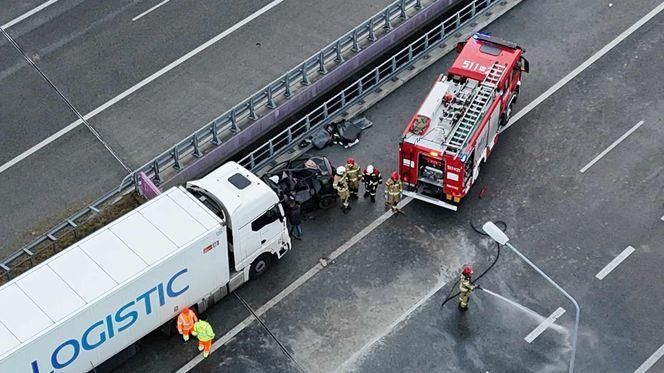 Wypadek na A2 pod Mińskiem Mazowieckim