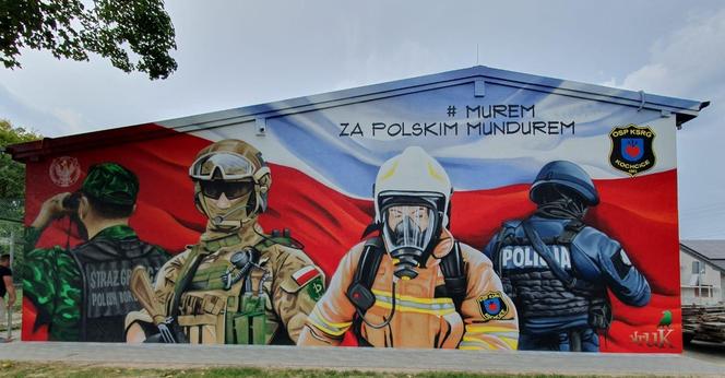 Efektowny mural powstał na ścianie remizy OSP Kochcice